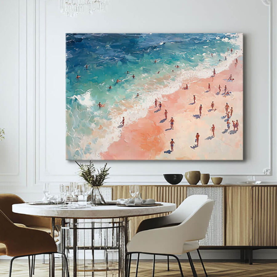 Seascape Abstract Wall Art Painting - Beach Trip I