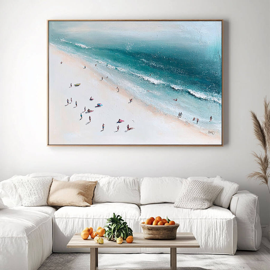 Seascape Abstract Wall Art Painting - Beach Trip