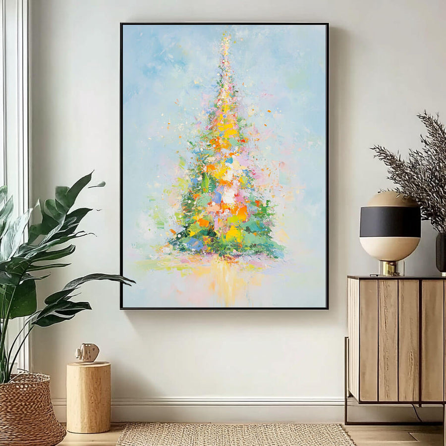 Colorful Abstract Art Painting - Christmas Glow