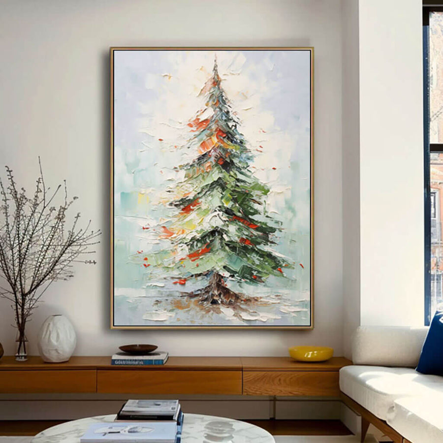 Colorful Abstract Art Painting - Christmas Tree