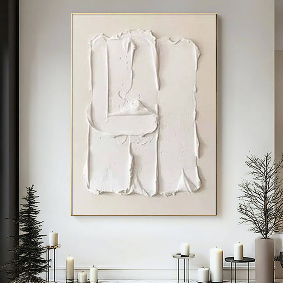 Minimalist Textured Wall Art Painting - Floating Strokes