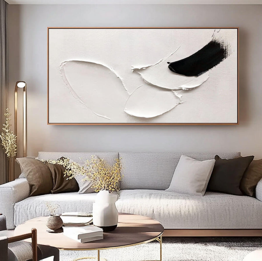 Textured Abstract Minimalist Panoramic Wall Art - Following