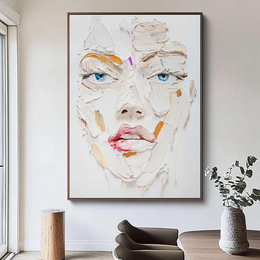 Textured Abstract Figure Canvas Art - Gaze