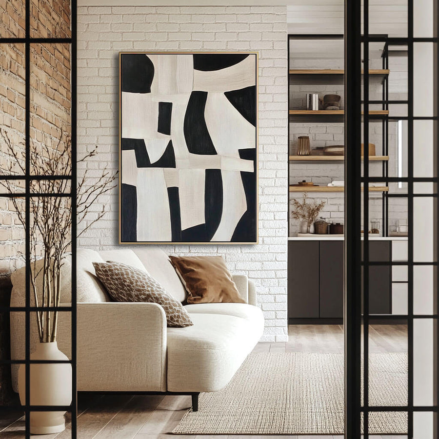 Large Minimalist Abstract Art Painting - No Holds Barred